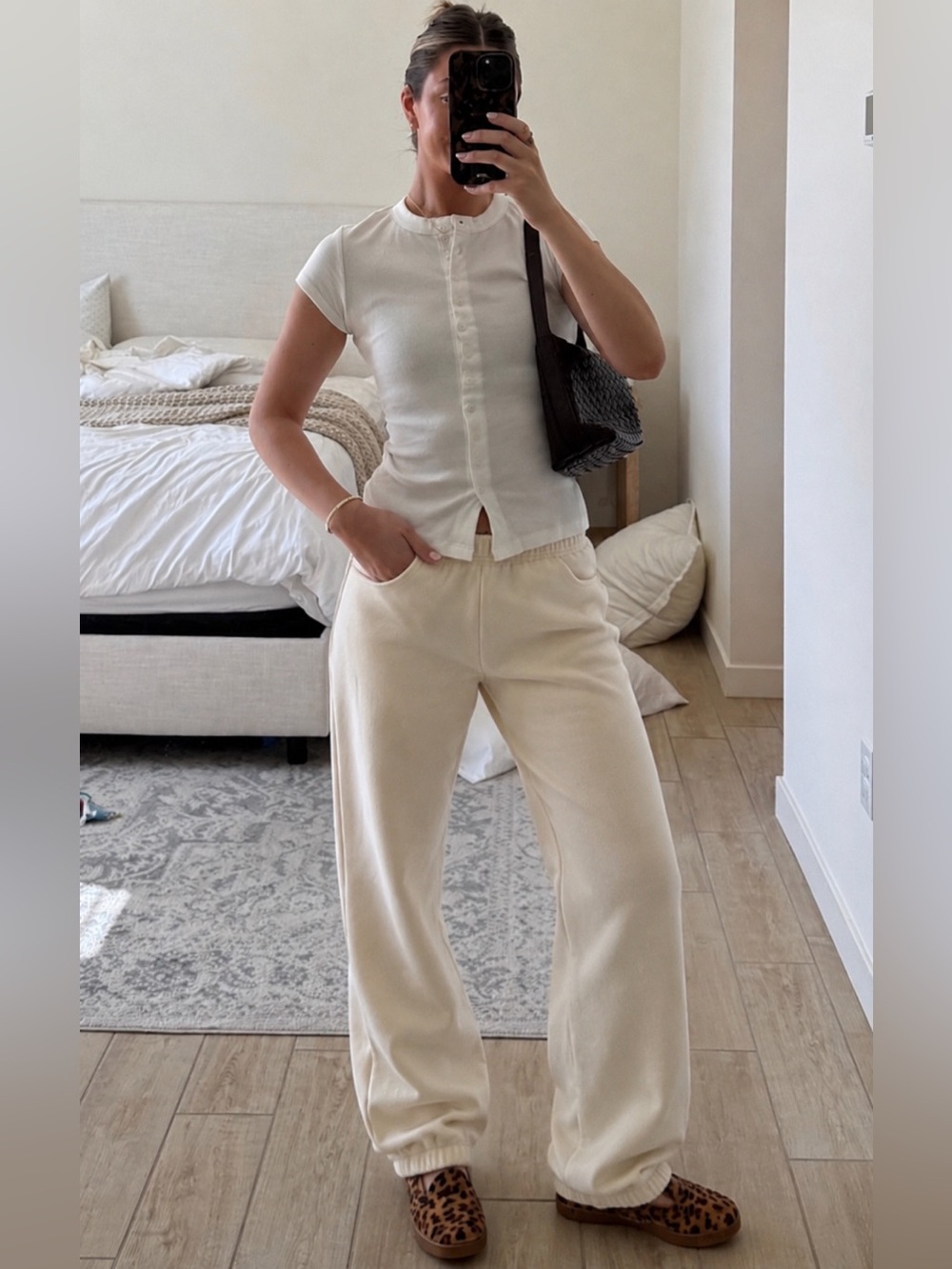 Nuuds Classic Sweatpant Jogger Bone Ivory Cotton S